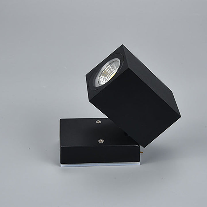 Moderne Enkelthet Vanntett Justerbar Vinkel Kvadrat Aluminium LED Vegglampe For Utendørs Terasse | Skanto