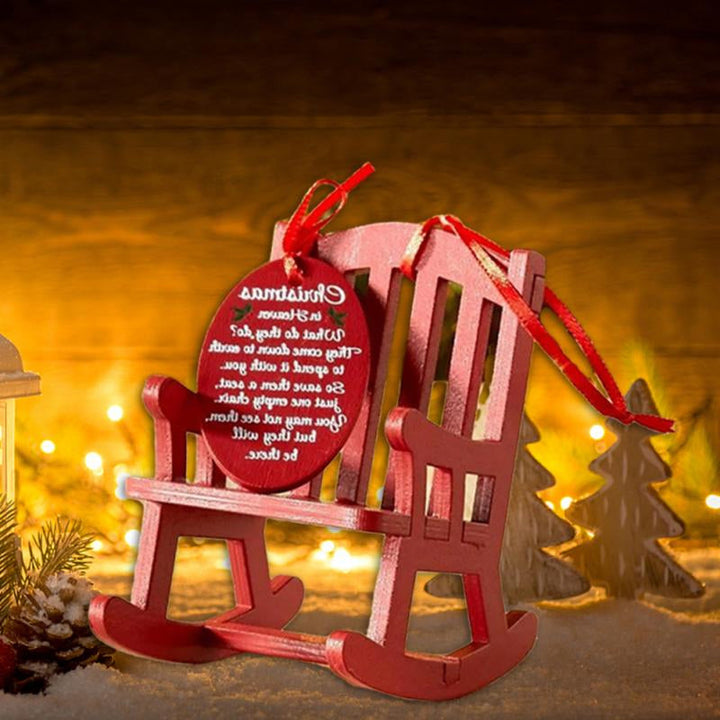 Skanto | Juletre Trehåndverk Lite Vuggende Stol Ornament