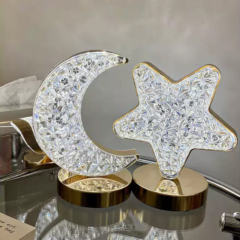 Star Moon Metal Table Lamp | Skanto