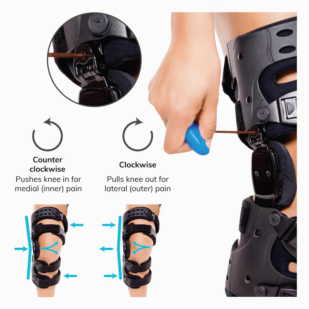 Norvo | Osteoarthritis Relief Knee Brace | Medial og Lateral OA Støtte for Beinsmerter ved Slitasjegikt