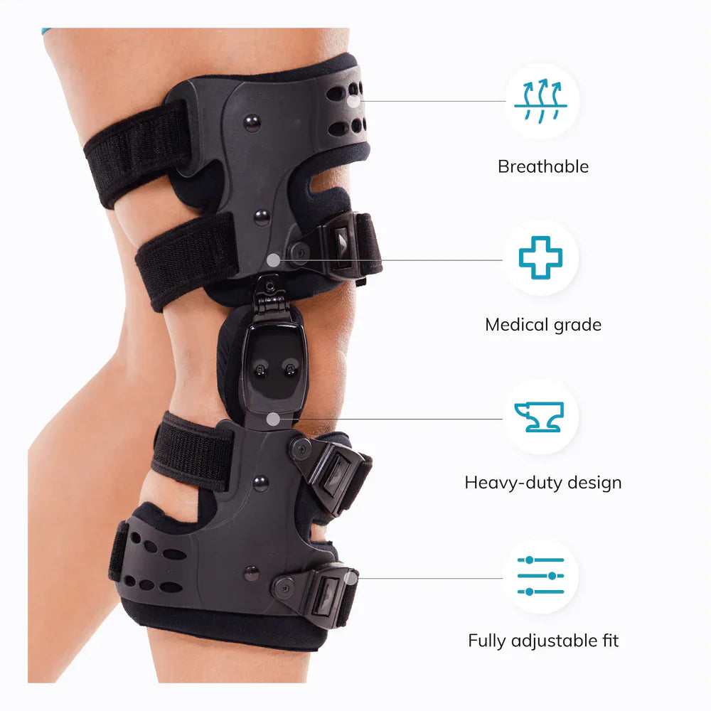 Norvo | Osteoarthritis Relief Knee Brace | Medial og Lateral OA Støtte for Beinsmerter ved Slitasjegikt