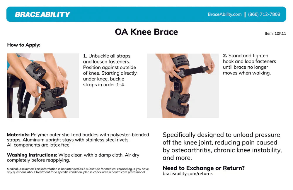Norvo | Osteoarthritis Relief Knee Brace | Medial og Lateral OA Støtte for Beinsmerter ved Slitasjegikt