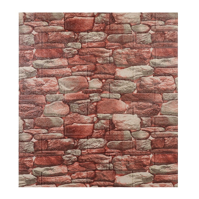 10 stk 3D Murstein Veggklistremerke Vanntett Selvklebende Veggklistremerke | Skanto