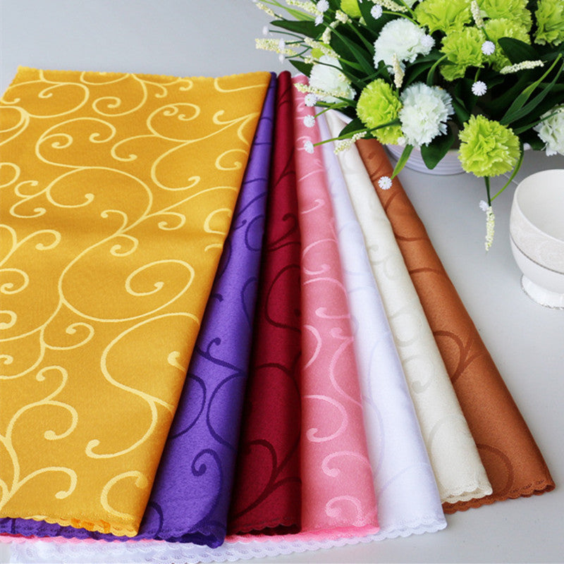 10stk Polyester Jacquard Bordduk Servietter Håndklær | Skanto