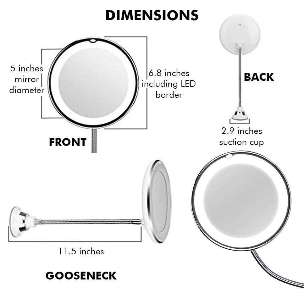 Norvo | 10x Zoom LED Sminkespeil