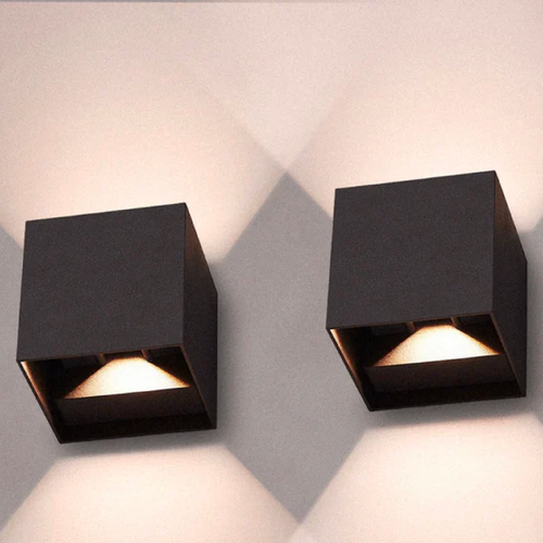 Skanto | Trådløse LED Vegglamper – Moderne Kube Design (Sett med 2)