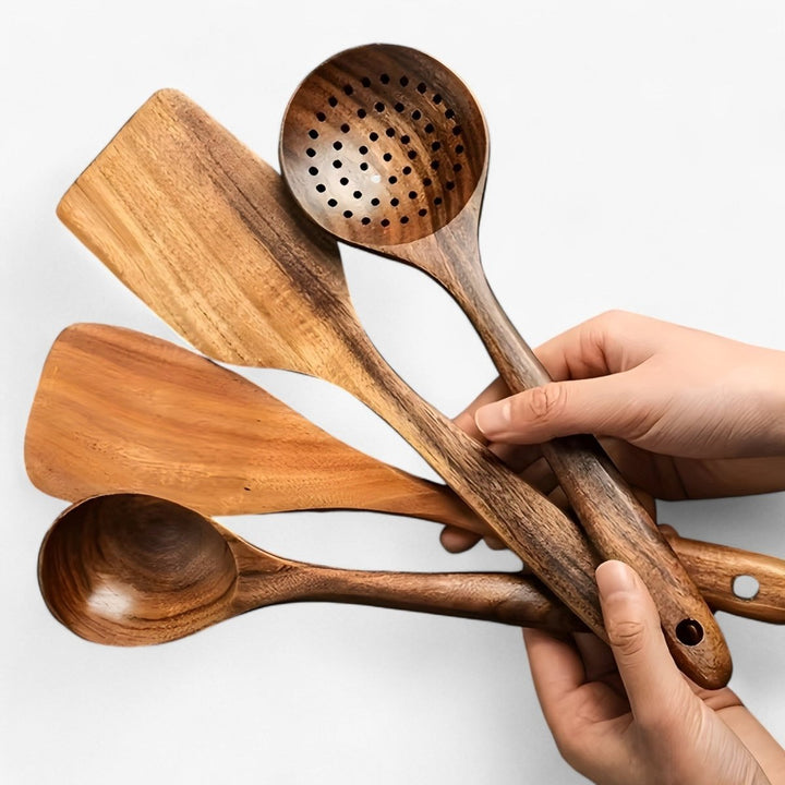 Skanto | 11-delt varmebestandig trekjøkkensett - WoodChef