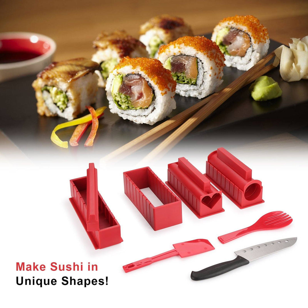 Skanto | 11-delt: Sushi Maker Set Sushi Ruller med høykvalitets Sushi Kniv