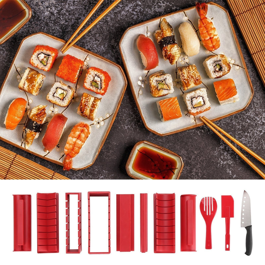 Skanto | 11-delt: Sushi Maker Set Sushi Ruller med høykvalitets Sushi Kniv