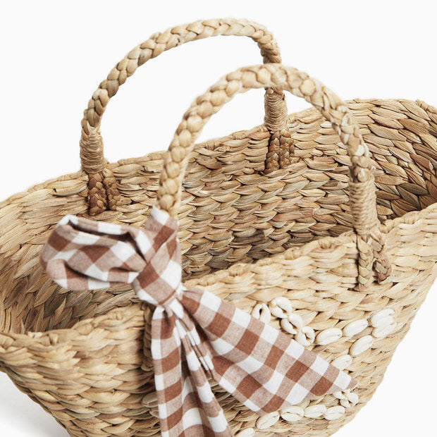 Trendy basket bag with decorative belt strap Skanto