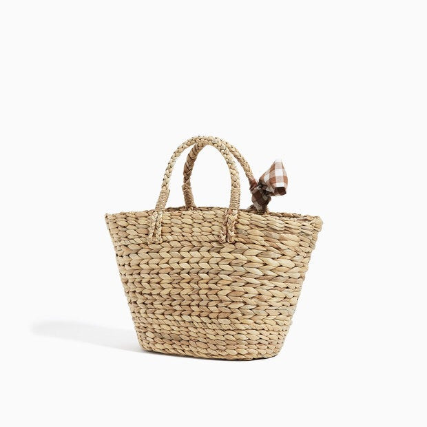 Trendy basket bag with decorative belt strap Skanto