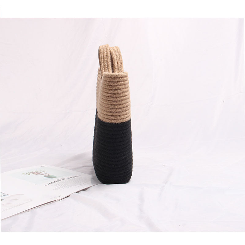 High-quality woven basket bag with sturdy short handles Skanto