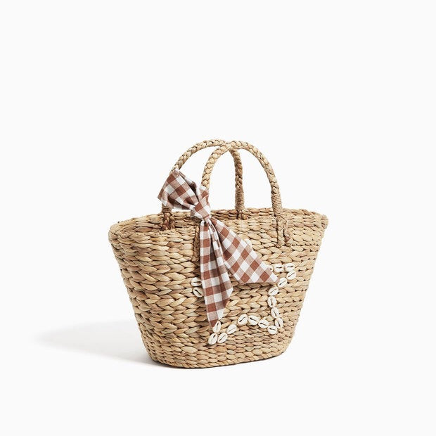 Trendy basket bag with decorative belt strap Skanto