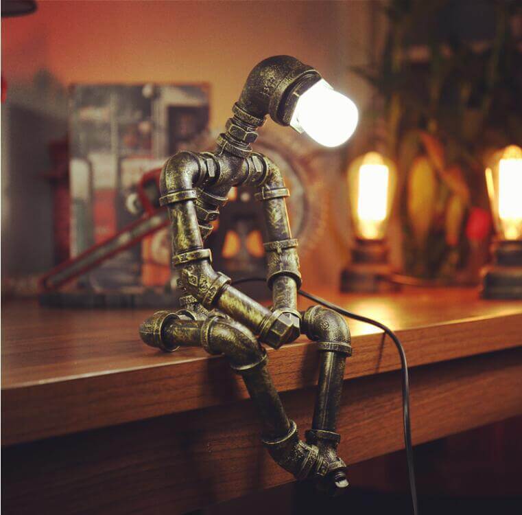 Norvo | Retro Industriell Design 1-Lys Robot Bordlamper