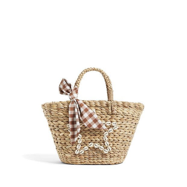 Trendy basket bag with decorative belt strap Skanto