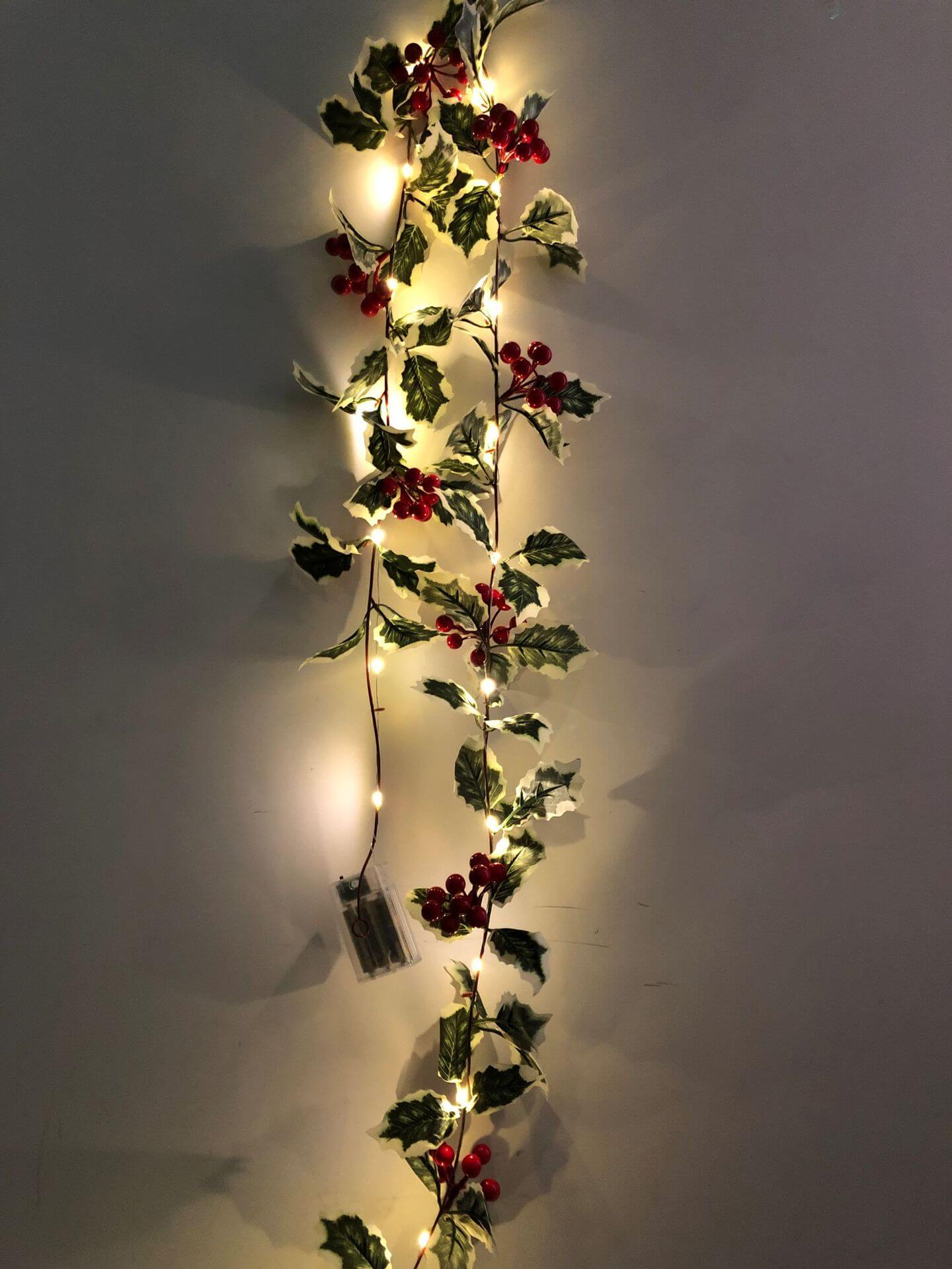 Norvo | Jule Rød Frukt Rattan Fest Vindu Patio Fest Takkefest Dekorasjon Lyskæde