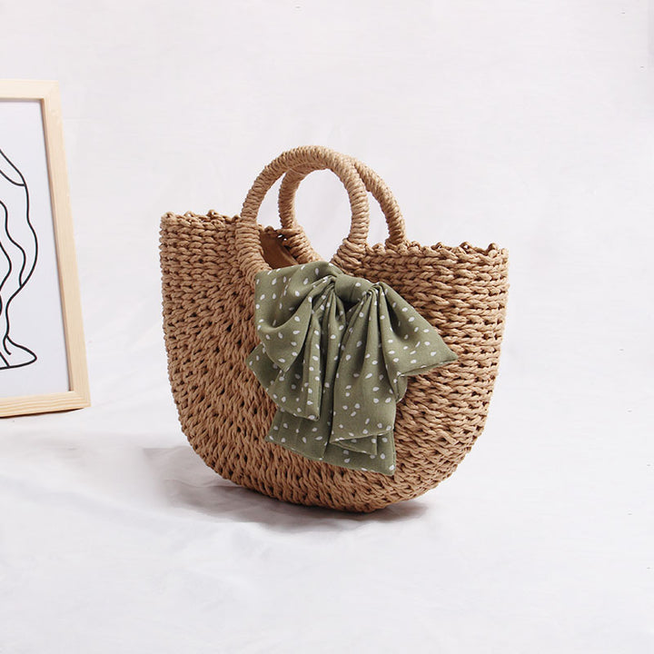 Basket bag with decorative bow details Skanto