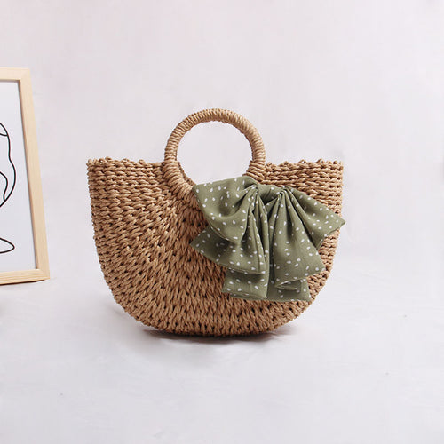 Basket bag with decorative bow details Skanto