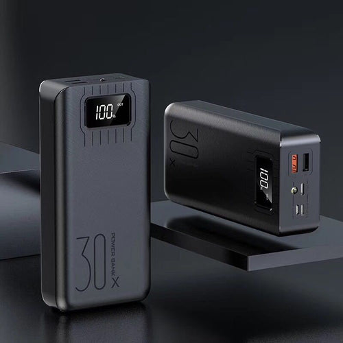 Kraftfull powerbank med LCD-skjerm og flere tilkoblinger Skanto