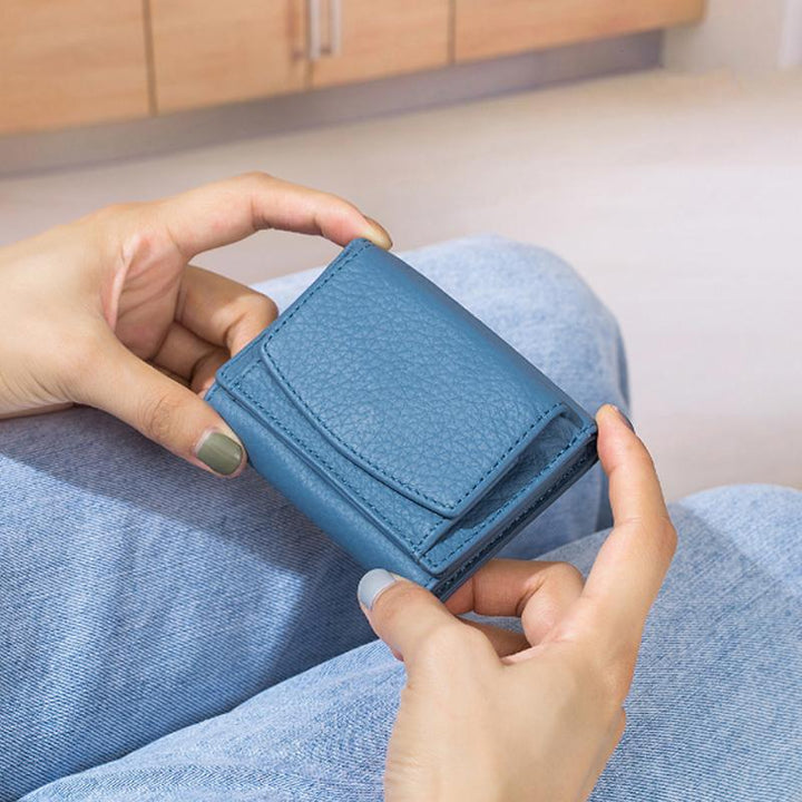 Skanto | Håndlaget RFID-lommebok laget av mykt skinn