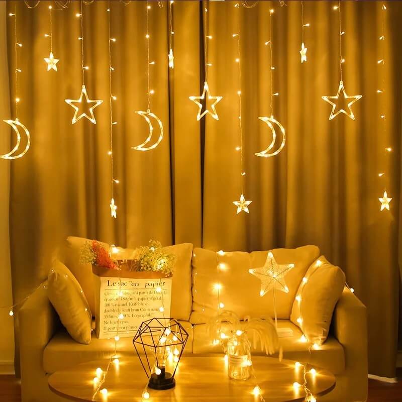 Skanto | Star Moon LED Festival Decoration Atmosphere Decoration Plastic String Lights
