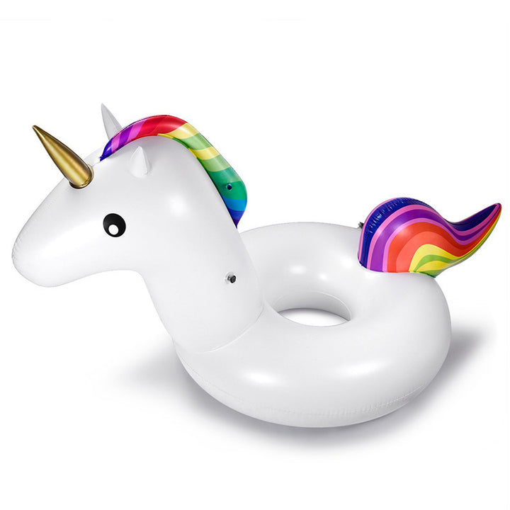 Damer oppblåsbar unicorn svømme-ring med fargerik design Skanto