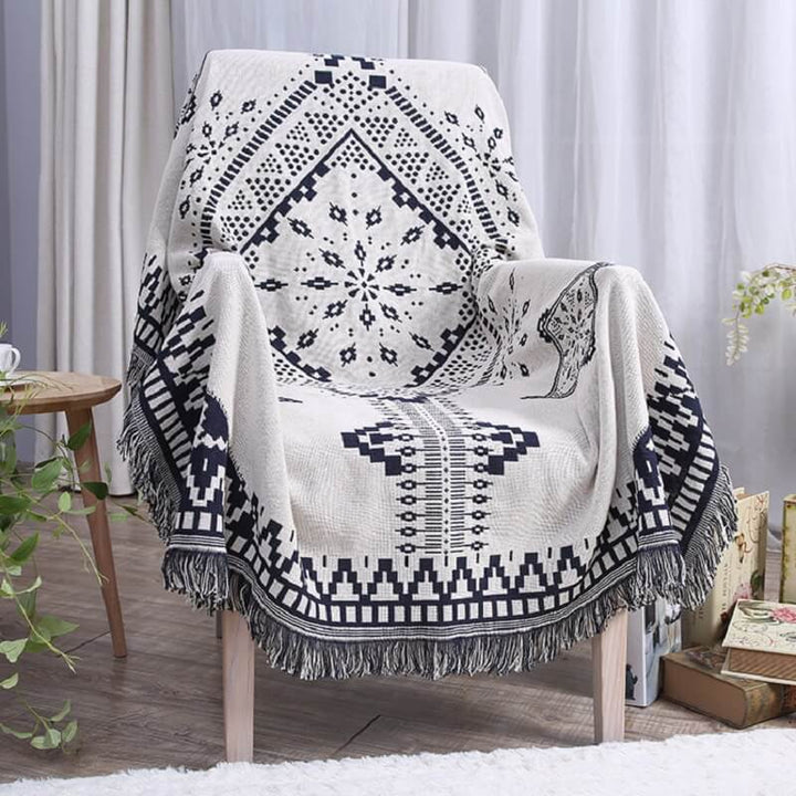 Bohemske strikkede kaster for sofasmykke | Skanto