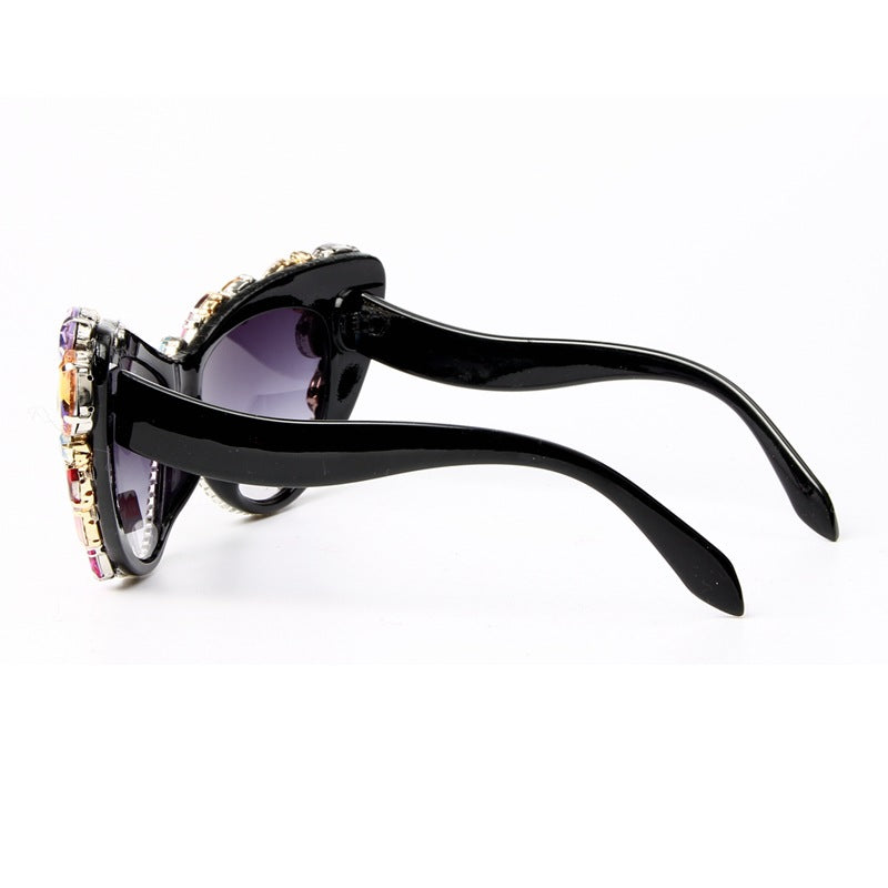Dame Design-solbrille med glitrende krystallbesettelse Skanto