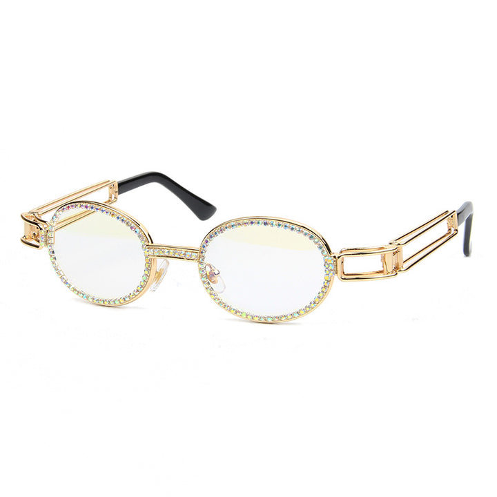 Dame feminin Designer-solbrille med ekstravagant ramme Skanto