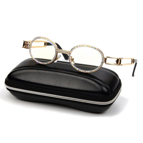 Dame feminin Designer-solbrille med ekstravagant ramme Skanto