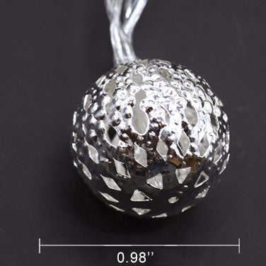 Norvo | Solcelle Lyskilder Marokkansk Ball Fargerik LED Julebelysning Jern Kuler Dekorasjon Utendørs Lyskilder