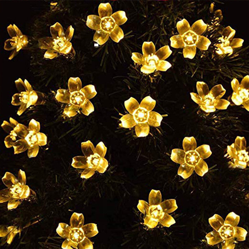 Norvo | LED Solar Sakura String Lights Vanntette Utendørs Fe Blomster Lys