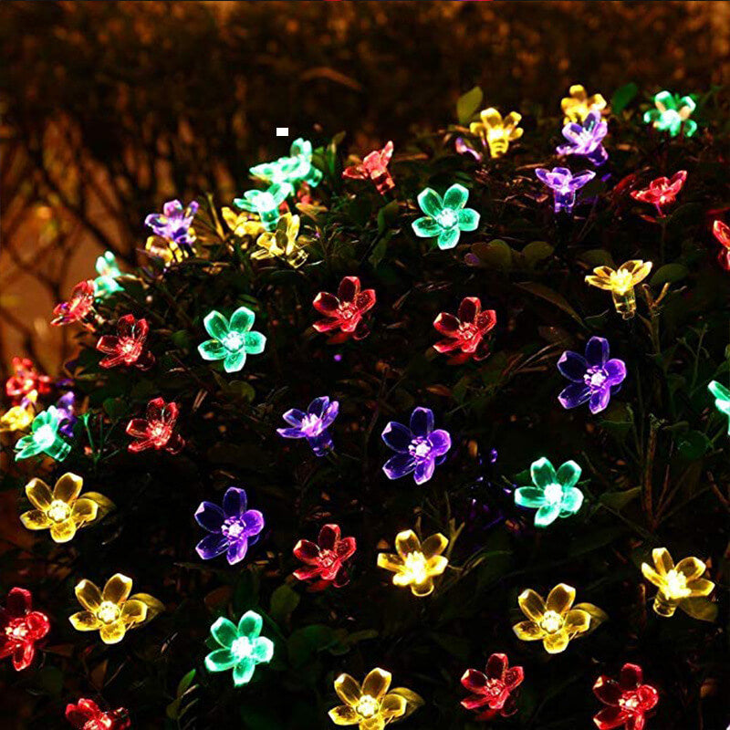 Norvo | LED Solar Sakura String Lights Vanntette Utendørs Fe Blomster Lys