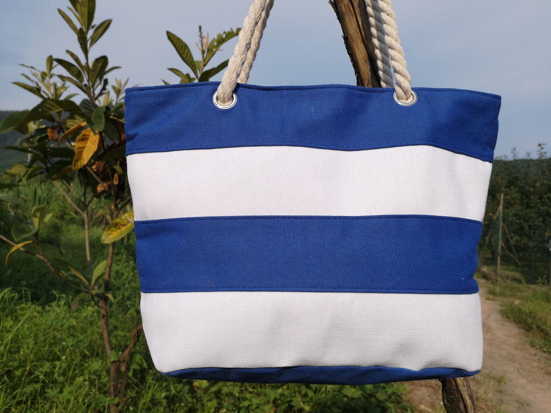 Stor seilduk strandveske Skanto