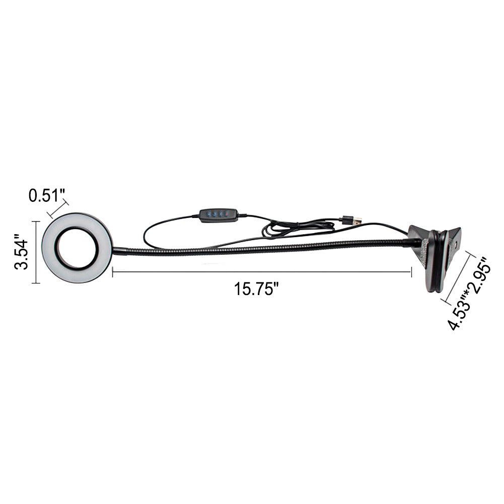 Skanto | Kreativ enkel USB bukseknapp LED lese klipp skrivebord lampe