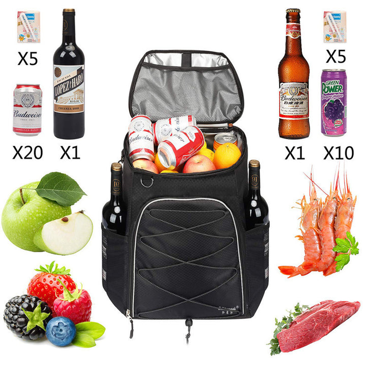 Unisex Insulated Cooler Backpack with Thermally Sealed Interior, Flexible Carrying Comfort, and Organized Front Pocket Skanto