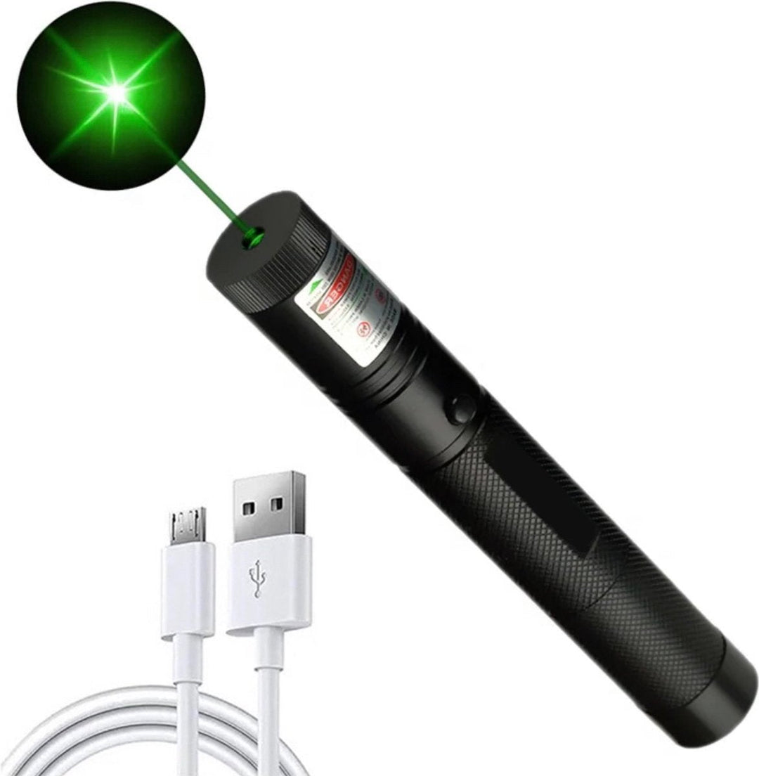 Skanto | Laser Pointer Oppladbar Grønn USB Metall Penn