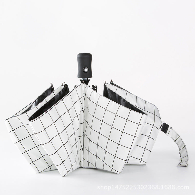 Dame faltparaply med elegant fjær-design Skanto