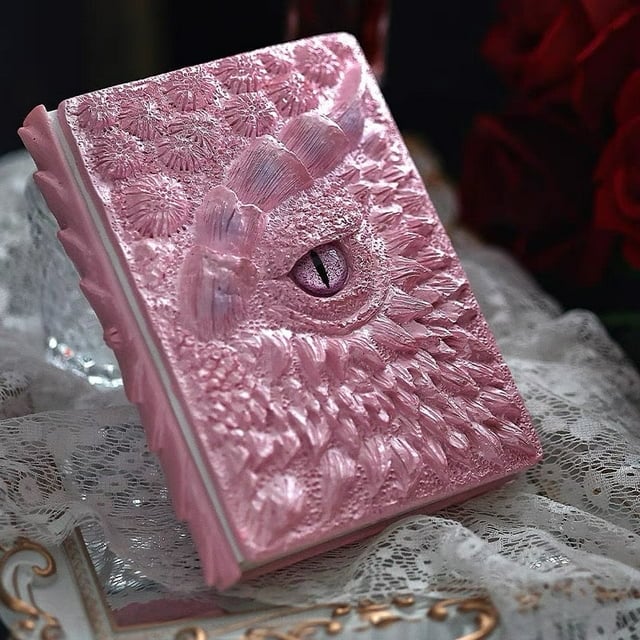 Skanto | Drageøyne 3D Trykket Journal - Håndlaget Harpiks Graverte Notatbok