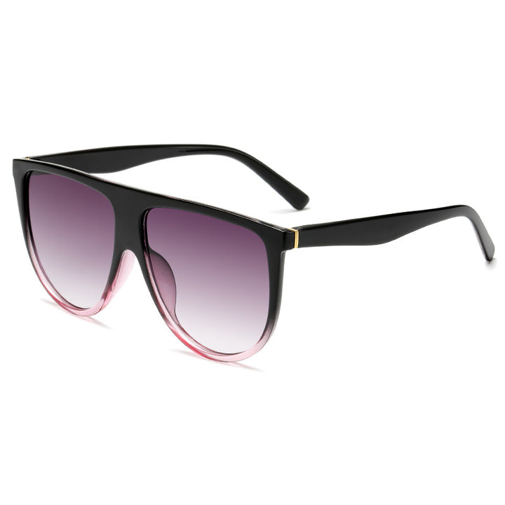Dame Elegant Oversized solbriller med stilfull ramme Skanto