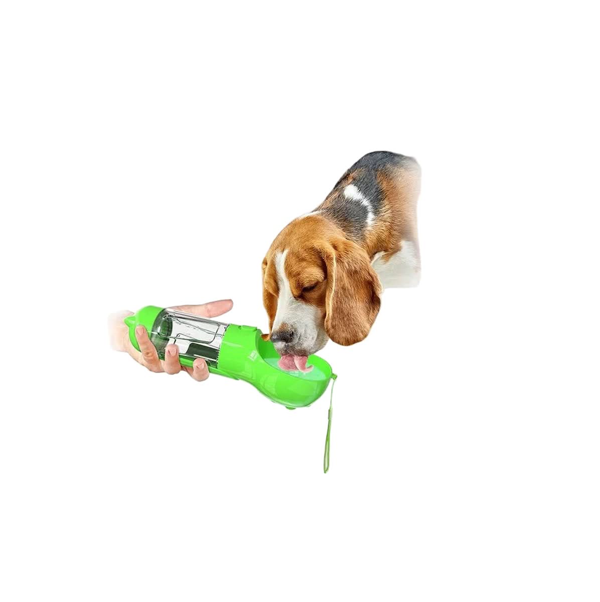 Norvo | Bærbar 2-i-1 hundedrikk- og matflaske med avfallsposettholder