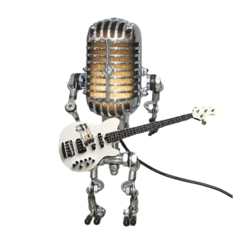 Retro Mikrofon Robot Metall Skrivebord Lampe | Skanto