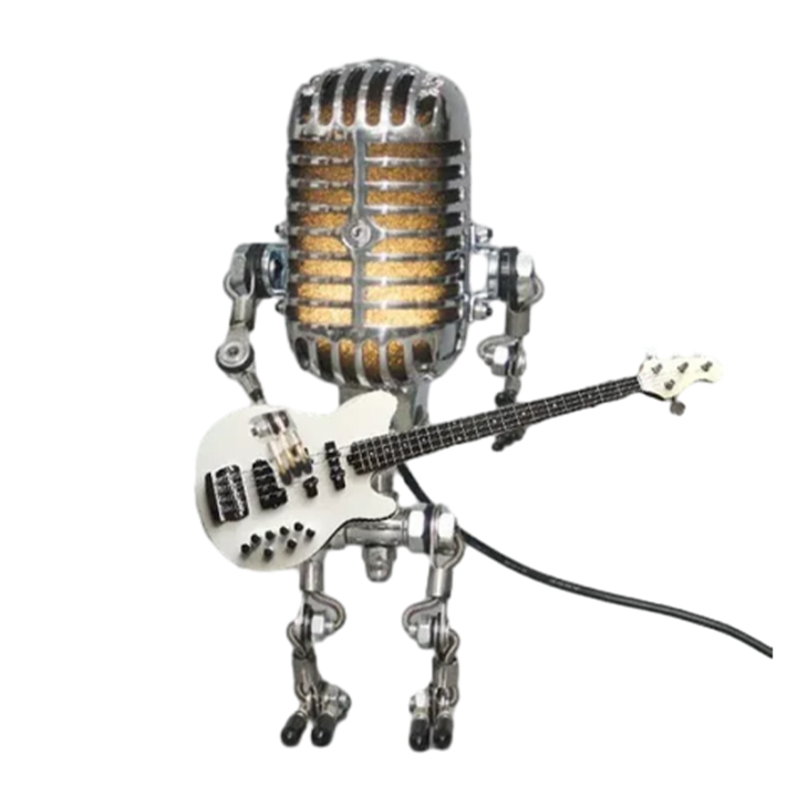 Retro Mikrofon Robot Metall Skrivebord Lampe | Skanto