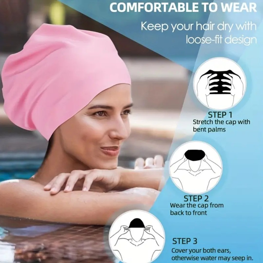 AquaDome – Ekstra stor badehette