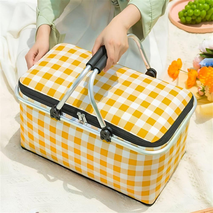 Skanto | Sammenleggbar Rutete Picknickkurv