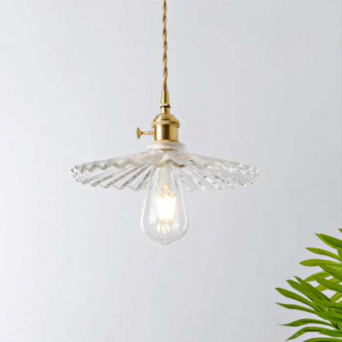 OpulentGlow Pendel – Elegant Glass Henge Lamp Skanto