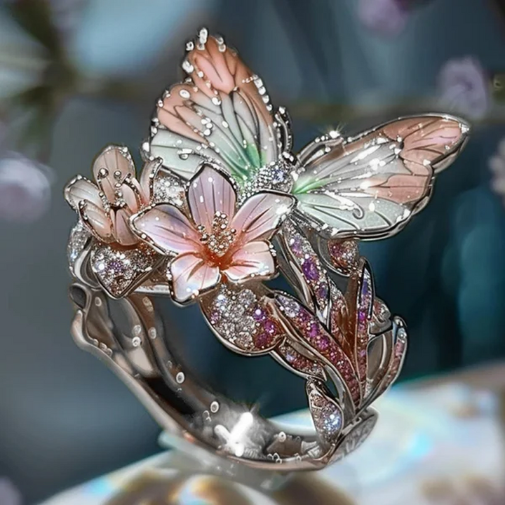 Butterfly flower ring | Skanto