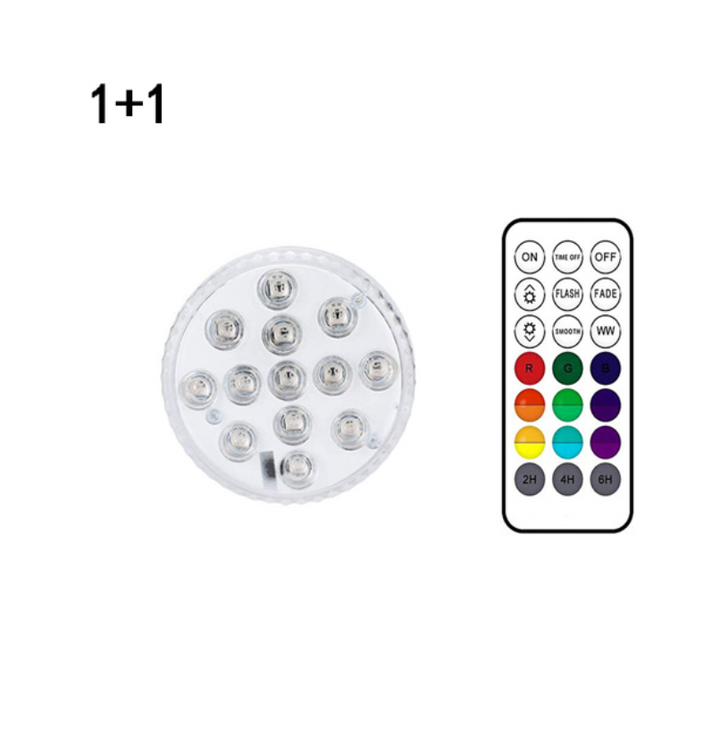 Skanto | Undervanns LED lys med fjernkontroll – RGB flerfarget bassengbelysning for bad og dammer