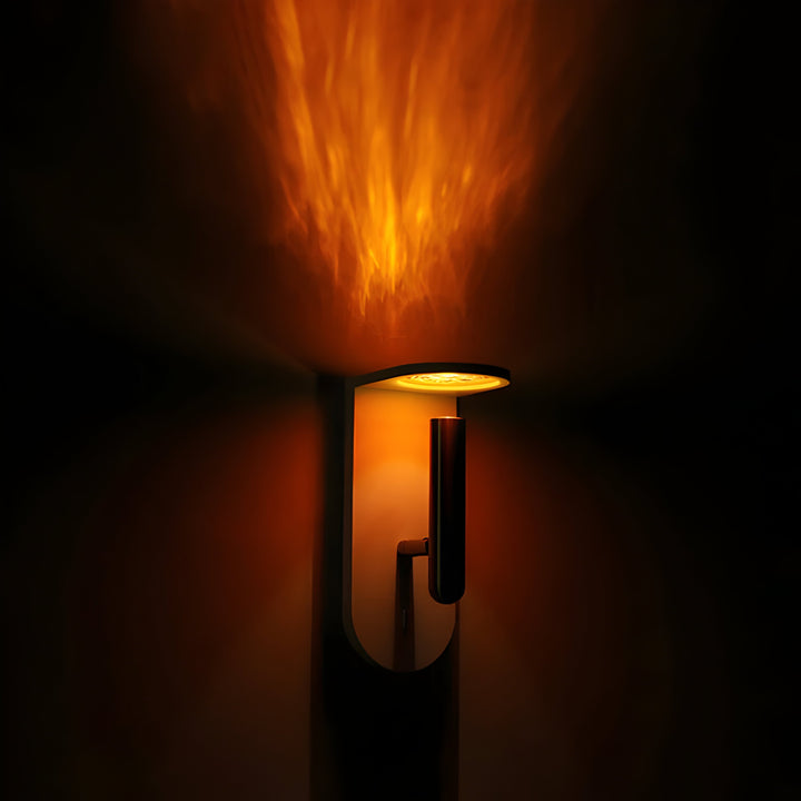 Justerbar nordisk LED-vegglampe med flammeeffekt Skanto