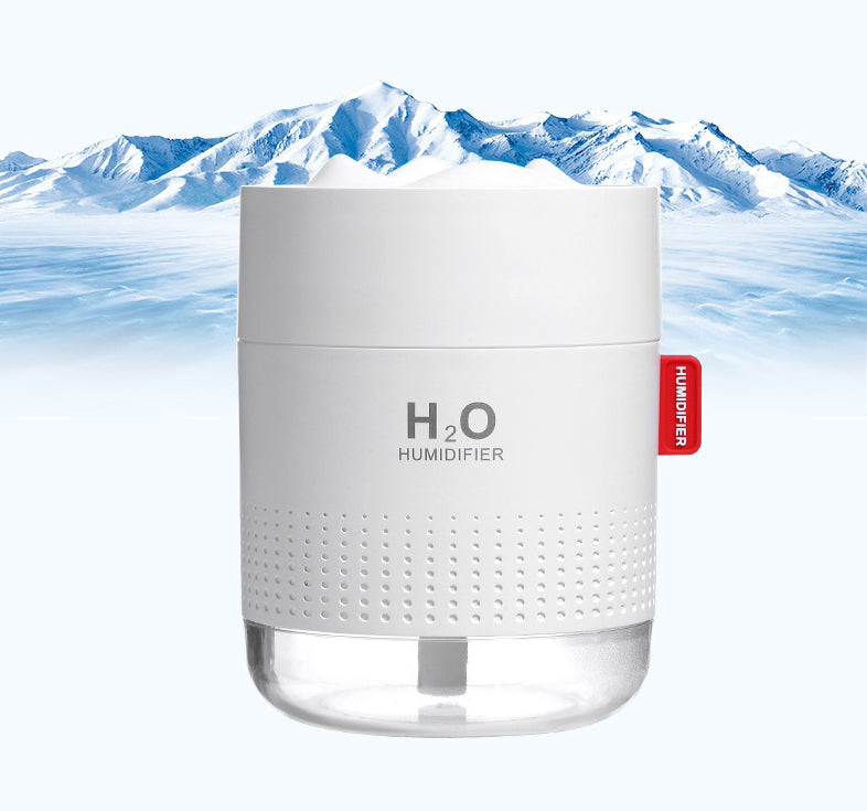 Norvo | USB Ultralyd Stille Luftfukter, med Delikat Spray, To Lystilstander, 500ml Vannbeholder og Anti Tørrbrenning Beskyttelse, for Søvn, Arbeid, Studier og Mer